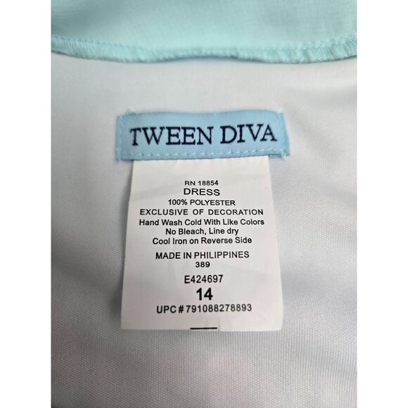 Tween Diva Colorblock Pleated Midi Dress Multicolor Size 14 - Picture 3 of 5